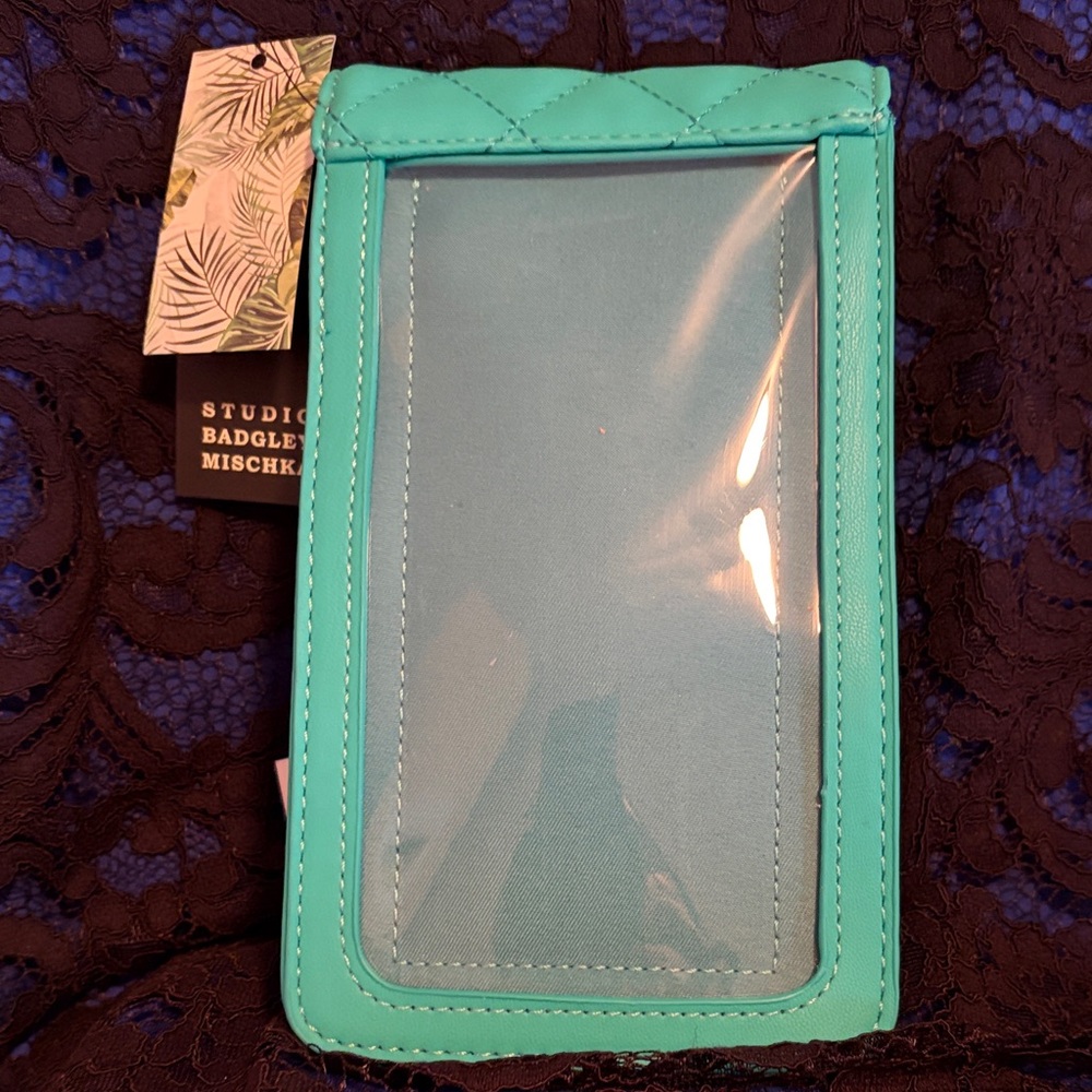 Badgley Mischka Aqua Quilted Phone Case - Picture 2 of 2